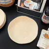 Plato Minimalista Estilo Japonés Tinta Salpicada Mate Retro Irregular Cerámica para Pasta Plato de Postre Desayuno Hogareño de Alto Valor