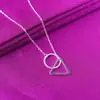 Tienda Recomendada Joyería al por Mayor Modelos Nuevos de Comercio Exterior Collar Geométrico Redondo Triángulo Cadena para Clavícula de Mujer Estilo Aliexpress
