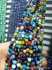 Miçangas de Vidro Mil Flores, Miçangas Soltas Olho de Diabo, Acessórios para Pulseira e Colar DIY, Venda Direta do Fabricante, Miçangas Redondas
