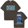 Música Pop Coreana Caçador de Demônios Derpytiger2026 Nova Filme Camiseta Casual Gola Redonda Masculina e Feminina