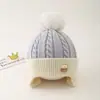 Viento dulce felpa lindo fruta protección de orejas para niños gorra forrada de polar gruesa para niños y niñas gorro de bebé al por mayor gorra transfronteriza