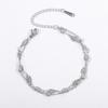 Pulsera Doble Capa de Acero Inoxidable Estampado Transfronterizo, Joyería Personalizada de Alta Gama Estilo Ins, Tobillera de Acero de Titanio, Accesorio de Moda para Mujer