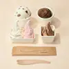 Copos descartáveis Morning Glory para sorvete, potes para iogurte, potes para bolos de arroz, copos de mão, potes para sobremesas de gelato, copos para sorvete