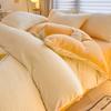 Juego de tres o cuatro piezas de bolsa de cama de terciopelo de leche tallado tridimensional transfronterizo de Taiwán, sábanas de terciopelo para bebé engrosadas para otoño e invierno, ropa de cama al por mayor