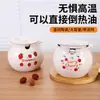 Pote de Cerâmica Doméstico com Duas Alças para Banha com Tampa, Recipiente Resistente a Altas Temperaturas para Armazenamento de Óleo, Pote de Cozinha para Banha e Óleo de Gergelim