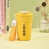 Taza de Café Octagonal Termo de Acero Inoxidable 304 al Vacío con Correa para el Cuello Taza para Beber Directamente en el Coche Personalización