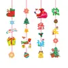 Decoração de Natal 2025 Novo Estilo Tira Pendente Decorações Pendentes Flores de Puxar Pingente de Feliz Natal Decoração Pendente para Jardim de Infância Layout de Cena
