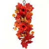 Enredadera Decorativa Artificial de Hojas de Arce de Otoño, Vegetación Artificial de Halloween, Decoración del Festival de la Cosecha de Amazon, Hoja de Arce Artificial