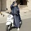 Poncho de lluvia impermeable para bicicletas eléctricas, adecuado tanto para hombres como para mujeres, diseñado para ciclismo al aire libre, con mangas, y disponible en talla de adulto, extragrande y extragrueso