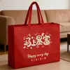 Bolsas da Sorte de Tecido Não Tecido Ano do Cavalo 2026 em Estoque Bolsas Tote de Tecido Não Tecido Vermelho Bolsas de Presente de Ano Novo Bolsas para Tabaco e Álcool