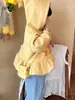 Conjunto de Moletom com Capuz para Meninas Ningli Estilo Primavera e Outono Estilo Coreano para Crianças Novo Conjunto Casual da Moda de Duas Peças para Meninas