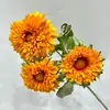 Crisantemo del sol de 3 cabezas estilo europeo crisantemo del sol retro boda guía de camino fila de flores flor de seda flor área de bienvenida flor artificial decorativa