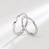 Anel de casal anel de Mobius moda personalidade homens e mulheres simples aberto um par de anéis presente Qixi entrega de uma peça