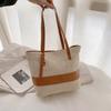 Bolso de Mano de Paja Estampado de Gran Capacidad 2023 Primavera/Verano Nuevo Bolso Cruzado de Hombro Informal de Moda