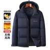 Roupas de Inverno para Homens com Chapéus Removíveis, Roupas Casuais Largas, Jaquetas Quentes à Prova de Vento Masculinas, Jaquetas de Inverno, Ásia Transfronteiriça
