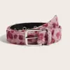 Al por mayor En stock Rosa Estampado de Leopardo Felpa Cinturón Moda Versátil Versión Ancha Lujo Ligero Cómodo Cinturón Peludo para Mujer