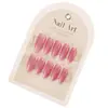Uñas Vestibles Hechas a Medida, Tiras de Base Prehechas Hechas a Mano con Color Spray Ojo de Gato, 30 Piezas de Puntas de Uñas Codificadas, Puntas de Uñas Vestibles