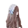 Diadema Lolita Diseño de Ángel Cupido Floral Encaje Versátil Diadema para el Cabello Kc Lazo Accesorio para el Cabello Lolita