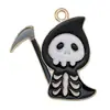 Transfronterizo 125 Goteo de aceite Fantasma de Halloween Calavera Murciélago Muerte Colgante DIY Pulsera Llavero Colgante de Joyería