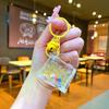 Llavero creativo de cuentas luminosas de explosión, lentejuelas de arena movediza, colgante para bolso estilo ins, corazón de chica, pequeño regalo lindo hecho a mano