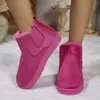 Botas de Nieve para Mujer para Exportación, Nuevo Modelo 2026, Forradas de Felpa, Talla Grande, Moda de Invierno, Botines Cortos Cálidos sin Cordones, Zapatos de Algodón para Mujer