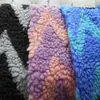 Tejido Jacquard de Lana de Cordero con Estampado de Cebra Grande, Hilo Animal Teñido, Felpa Sherpa para Sudaderas, Ropa de Casa, Zapatos y Sombreros