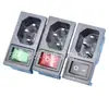 Enchufe de corriente alterna con interruptor 2 en 1 enchufe de CA enchufe de ranura de tarjeta AC-03A con interruptor