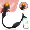 Nuevo para hombre transfronterizo Fuelle trasero inalámbrico con control remoto por APP anillo de bloqueo de tres anillos silicona telescópico tapón anal trasero