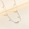 Novo Colar de Bolas de Diamante de Prata de Lei S925 para Bebê Estrela, Simples, Elegante, Nicho, High-end, Ins, Mais Vendido, Feminino