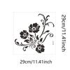 Comercio exterior personalidad creativa Flor Negra baño inodoro pegatinas decoración del hogar pegatinas de pared autoadhesivas al por mayor