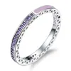 Huangxin Joias de Luxo Acessíveis para Estudantes Anel de Prata Popular Anel de Coração Brilhante com Diamante e Epóxi R6445