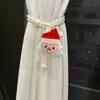 Cortinas de Navidad,reno, muñeco de nieve, atavíos para cortinas, lindas decoraciones de cortinas de Navidad, arreglo de escena, atavíos para cortinas transparentes