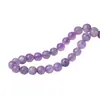 Ametista Lavanda Natural Contas Soltas Pulseira DIY Acessórios de Miçangas Materiais Semi-Acabados Contas Redondas Roxas Atacado