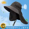 Chapéu Masculino de Verão Anti-ultravioleta Chapéu de Sol com Proteção Facial e do Pescoço Integrada Chapéu de Pesca Chapéu de Sol para Ciclismo