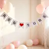 Letra de Fiesta Estampado en Caliente Cola de Sirena Banner Feliz Cumpleaños Decoración Sorpresa de Cumpleaños Suministros para Fiestas Bandera de Tirar de Unicornio