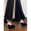 Combina con un Qipao y Tacones para un Look Sexy: Zapatos de Salón de Plataforma Impermeables de Suela Gruesa de Tacón de Aguja para Mujer, Nuevo Modelo para Otoño e Invierno 2026