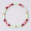 Amazon Color Cuentas de Flores Cuentas Amistad Pareja Mal de Ojo Pulsera Hecha a Mano Lazo Pulsera Cruz