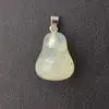 Pingente de cabaça pequena em pedra natural, ornamento de cabaça de cristal, acessórios para pulseira e colar DIY, pingente de joia de pedra bruta transfronteiriça