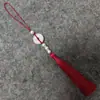 Novo produto de Guanshanyue: pingente de paz de jade branco com borlas, franjas de pérolas, joias de estilo antigo e borlas de seda