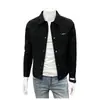 Chaqueta de cuero sintético tipo gamuza de alta gama, ligera y lujosa para hombre, adecuada para otoño e invierno, con corte ajustado, forro polar y grosor adicional, perfecta para uso de negocios casual.
