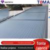 Liga de alumínio toldo metálico externo sala de sol teto com iluminação natural toldo de sombreamento teto toldo de teto veneziana de rolo horizontal de liga de alumínio