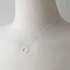 Joyería Transfronteriza Europea y Americana, Moderna Ins Estilo Coreano Cadena de Aleación Anillo de Metal Collar con Colgante Corto, Collar para Ropa