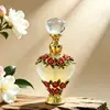 Frasco Decorativo de Esmalte Artesanal Floral Retrô de 5ml em Formato de Coração Recipiente de Beleza Frasco Dosador para Perfume Óleo Essencial