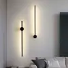 Luminária de parede linear minimalista transfronteiriça, luz linear moderna para cabeceira de cama e escada, luminária de parede para corredor, luminária de cabeceira de luxo leve