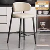 Taburete alto para el hogar estilo lujo ligero taburete de bar respaldo nórdico taburete para barra de isla mostrador simple italiano lujo ligero taburete alto para el hogar