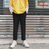 Pantalones grises de primavera y otoño para hombre, estilo coreano, a la moda, holgados, informales, combinables, ulzzang, rectos, finos y deportivos.