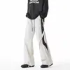 Calça Cargo Color Blocking Masculina para Uso Externo, Calça Casual com Design de Marca Tendência para Outono, Calça Softshell Funcional Versátil da High Street