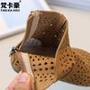 Botines de Verano Estilo Nuevo Calados Zapatos Infantiles Transpirables Botas de Moda Sandalias Romanas para Niñas Sandalias Versátiles de Moda para Niños