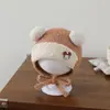 Gorro de bebé con lazo, diseño de dibujos animados de Mickey Mouse, gorro de lana tejido para niños pequeños y bebés, gorro para cubrir las orejas de otoño e invierno, estilo moderno
