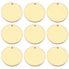 10 pzas/paquete anti-decoloración disco acero inoxidable etiqueta joyería redondo brillante collar colgante accesorios DIY
